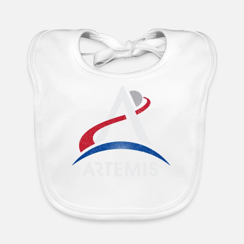 Artemis Program Logo Moon Mars Space Nasa Lunar Mi Organic Baby Bibs