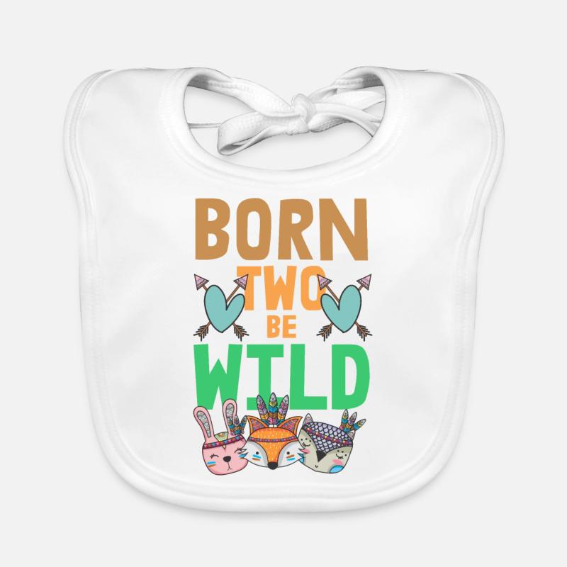 Born Two Be Wild 2e cadeau d'anniversaire Bavoir bio Bébé