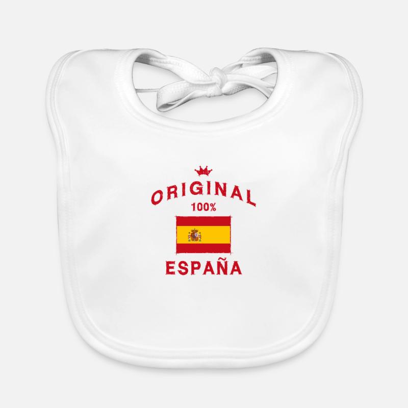 Drapeau espagnol espagne drapeau Bavoir bio Bébé