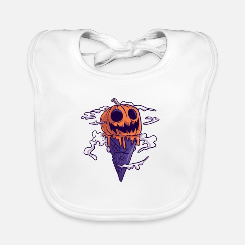 Halloween cream: Spooky pumpkin fun Organic Baby Bibs