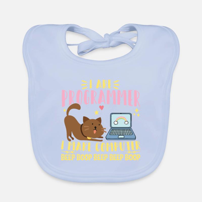 I Are Programmer I Makes Computer Beep Boop Coder Baby Bio-Lätzchen