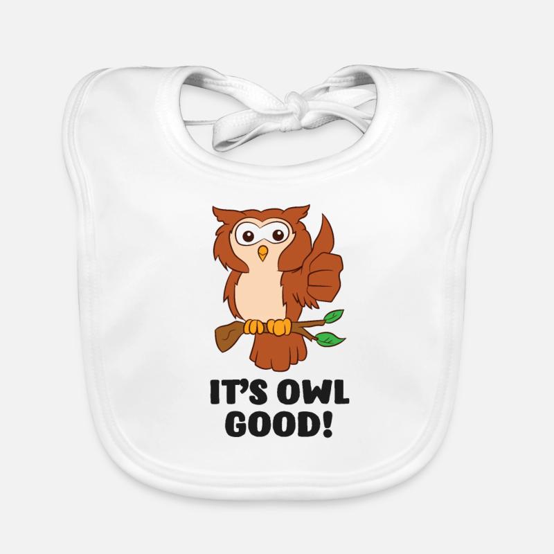 Eulen It's Owl Good Süße Eule Baby Bio-Lätzchen