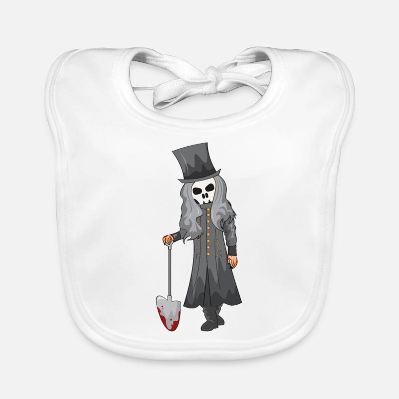 Chemise Gravedigger Undertaker Undertaker Grave - Bavoir bio Bébé - blanc