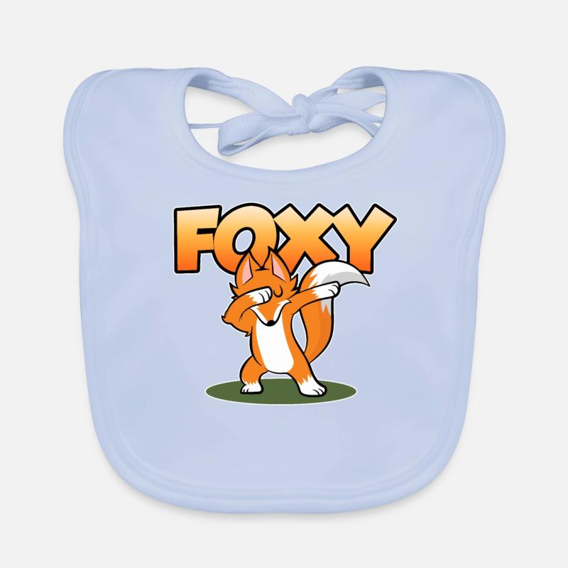 Dab Dabbing Dancing Disco Foxy Fox Organic Baby Bibs
