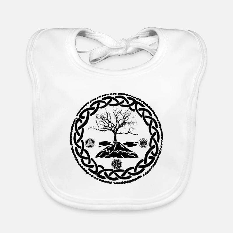 Vikings Norse Mythology Tree Design Gift Organic Baby Bibs