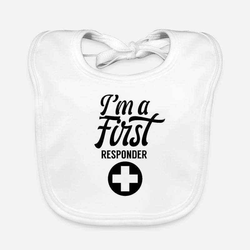 I am a first responder emergency first responder Organic Baby Bibs