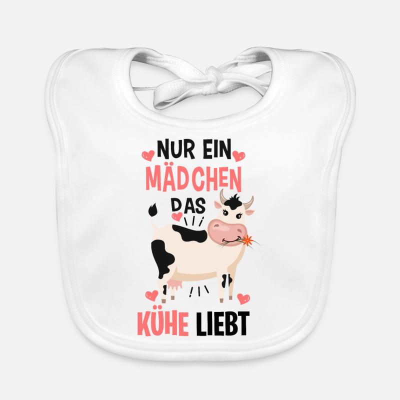 Kühe Mädchen Baby Bio-Lätzchen