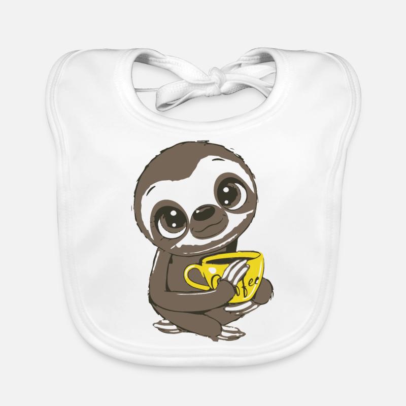 Sloth - Baby Bio-Lätzchen - Weiß