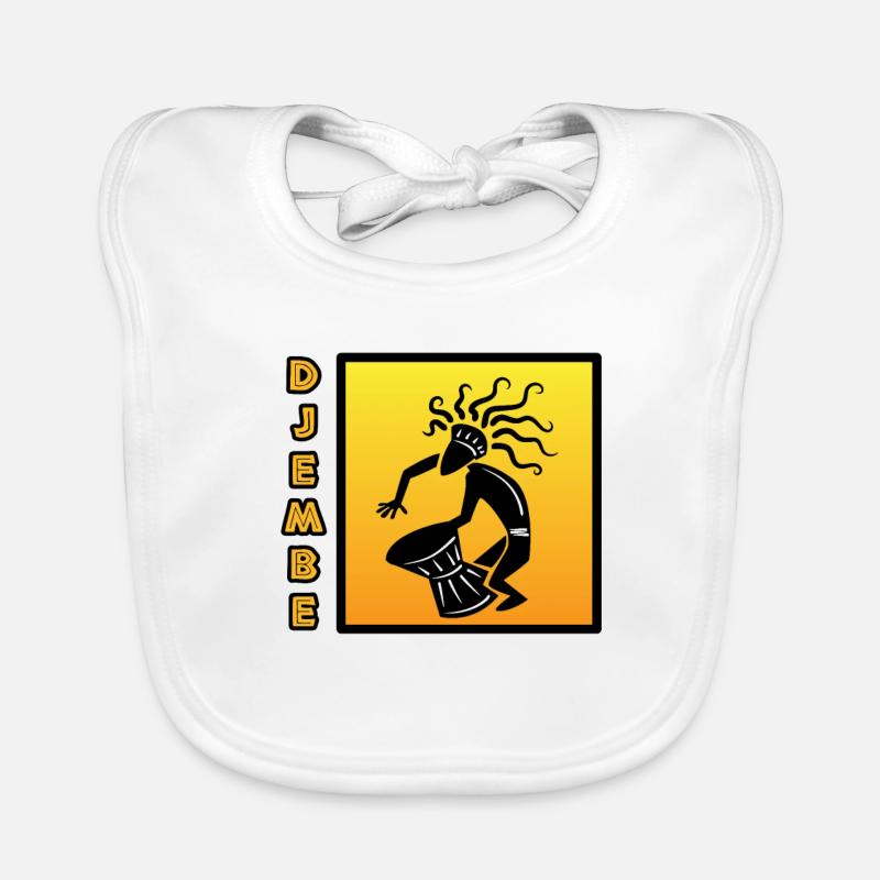 Djembe Drum African drum music Organic Baby Bibs