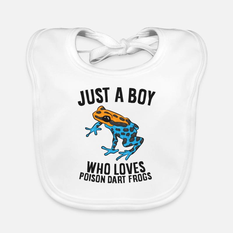 Nur ein Junge, der Gift Pfeil Frösche liebt Baby Bio-Lätzchen