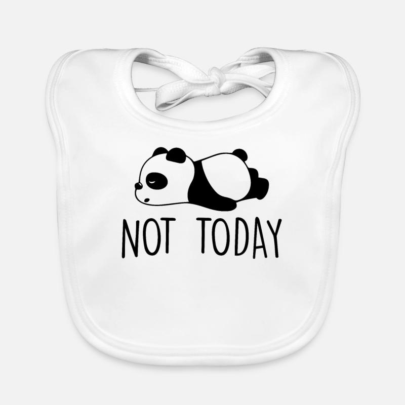 pas aujourd'hui panda relax panda Bavoir bio Bébé