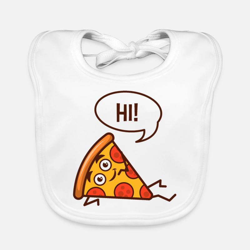 Pizza pizza tranches tranche de pizza Bavoir bio Bébé