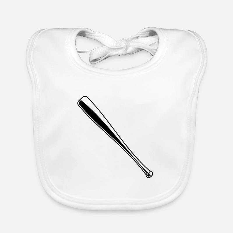 Baseball Bat Baseball Organic Baby Bibs