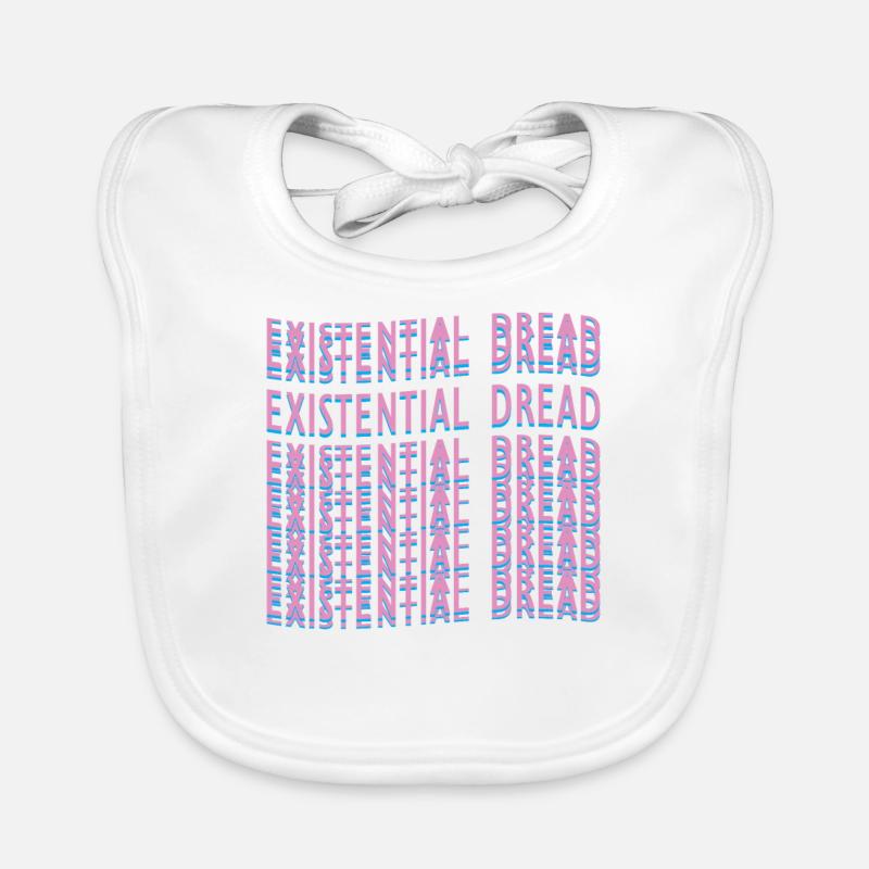 Existential Dread Produkt Retrowave Ästhetik - Baby Bio-Lätzchen - Weiß