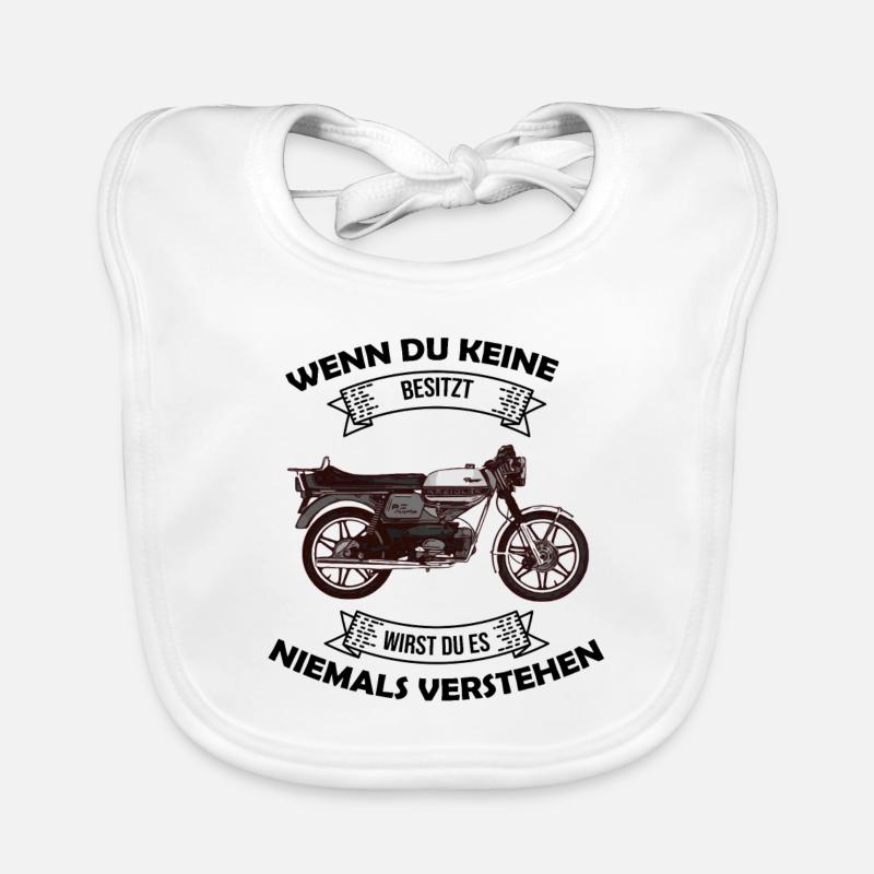 Kreidler Florett Mofa Moped Oldtimer Geschenkidee Baby Bio-Lätzchen