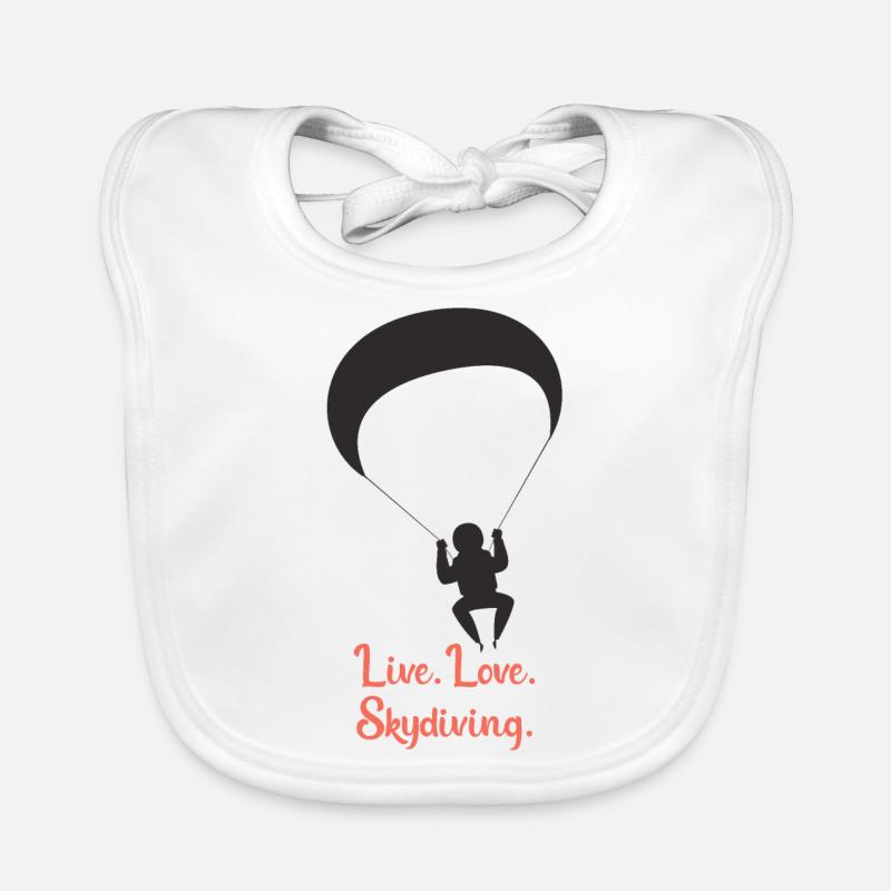 Skydiving Organic Baby Bibs