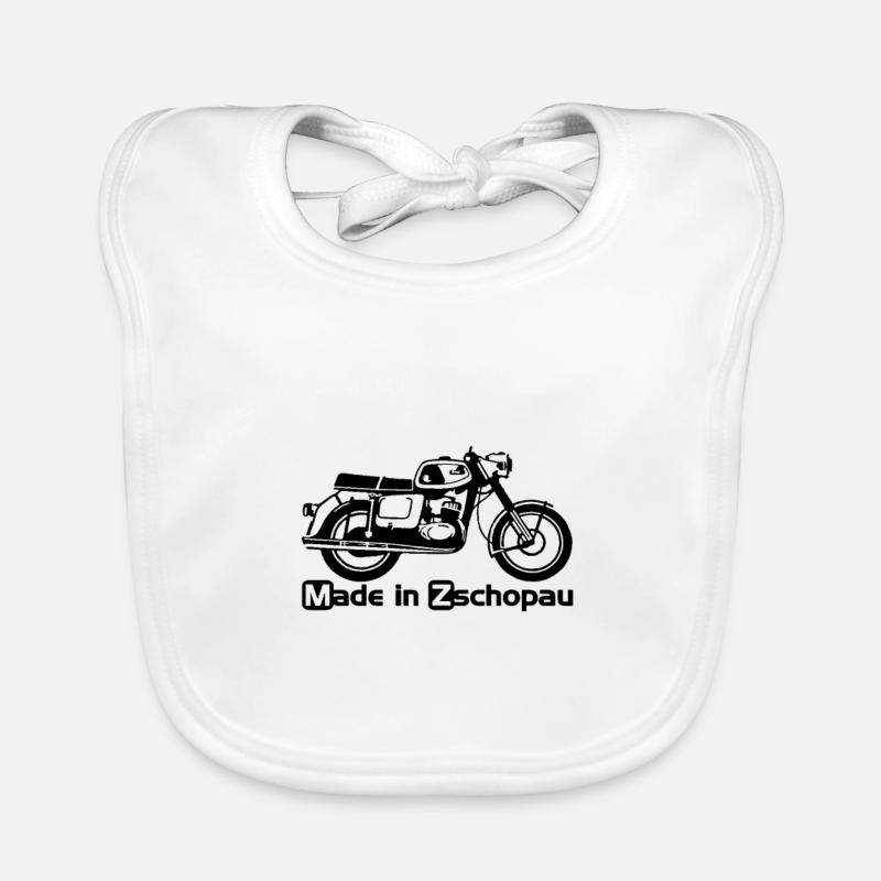 MZ motorcycle RT 125 oldtimer gift idea GDR Organic Baby Bibs