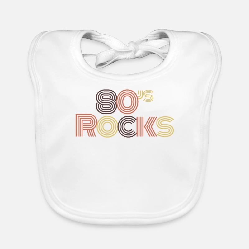 80s - Organic Baby Bibs - white