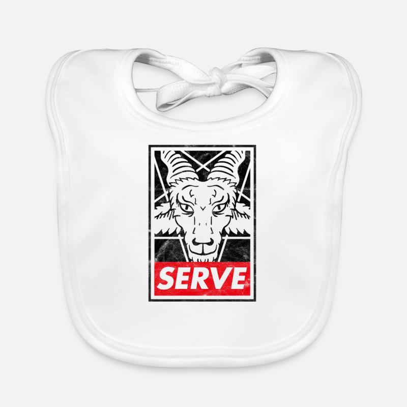 Grunge gothique occulte servir Satan Devil Black Bavoir bio Bébé
