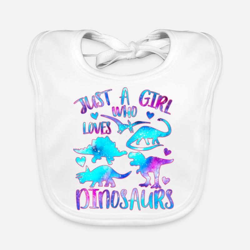 Nur ein Mädchen, das Dinosaurier liebt Baby Bio-Lätzchen