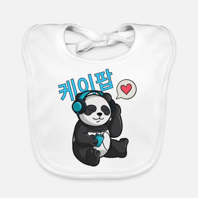 K-Pop & Chill caractères coréens coréen Bavoir bio Bébé