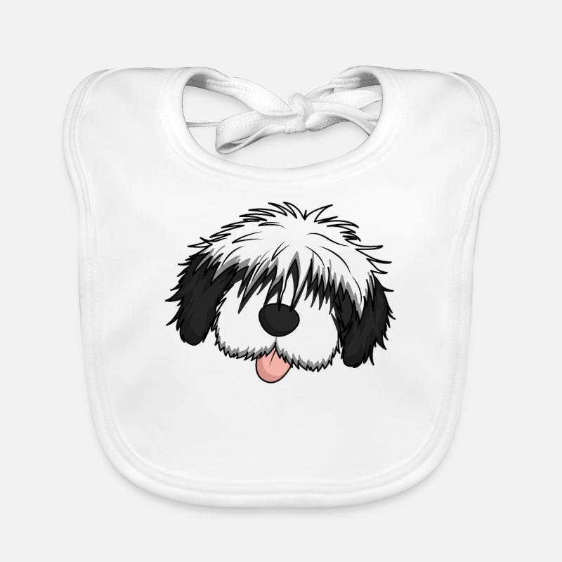 Bobtail-Poodle mère de chien de race mixte Bavoir bio Bébé