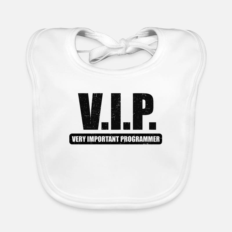 V.I.P. VIP very important Programmer Linux IT Baby Bio-Lätzchen
