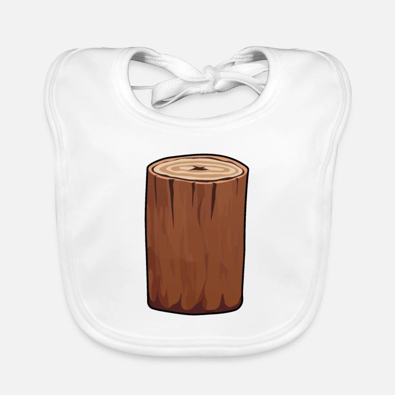 Tronc d'arbre drôle Bavoir bio Bébé