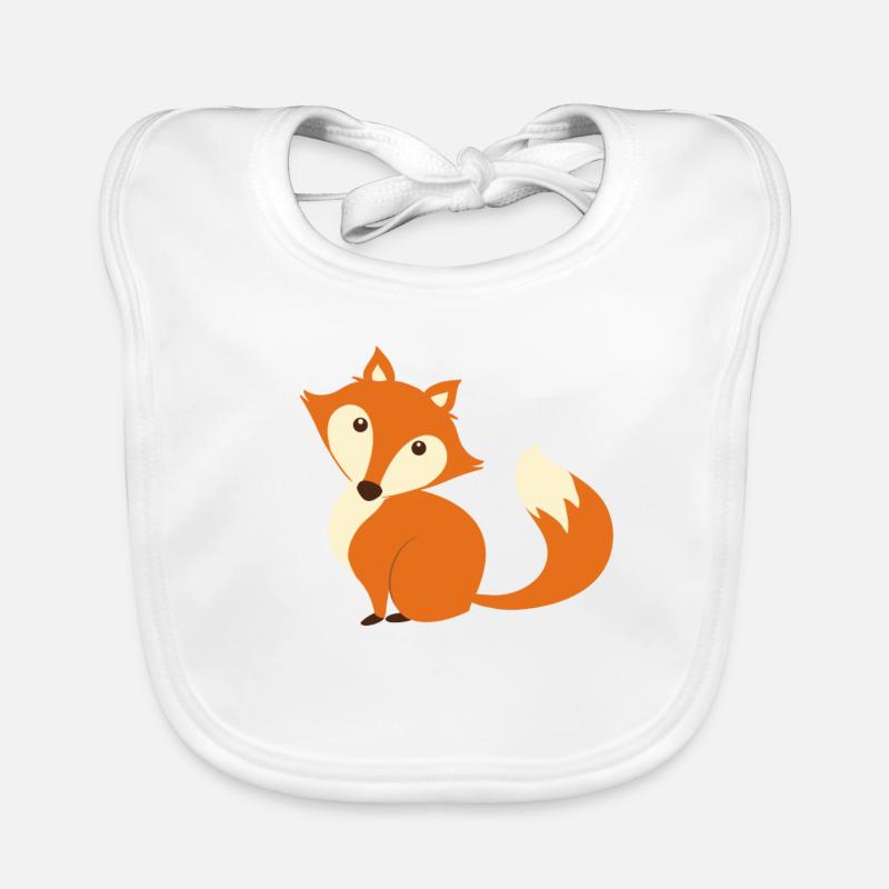 Fuchs - Baby Bio-Lätzchen - Weiß