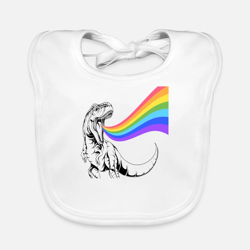 Rainbow - Baby Bio-Lätzchen - Weiß