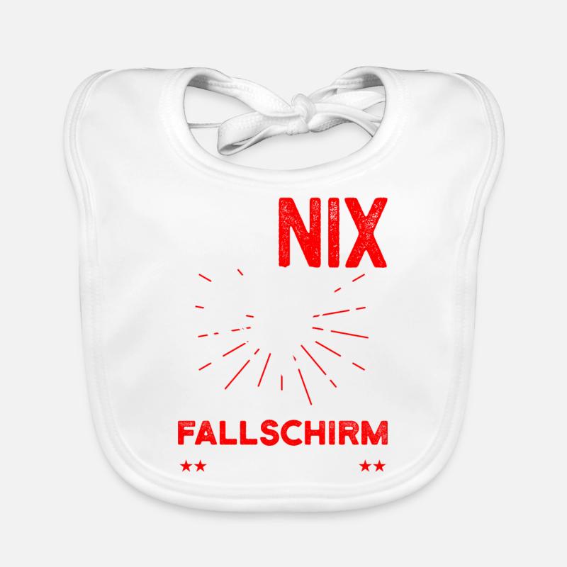 Fallschirmspringer Spruch Fallschirmsprung Baby Bio-Lätzchen