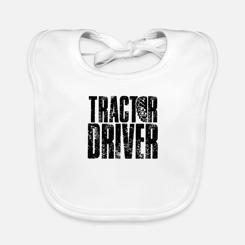 Tractor driver tractor tractor farm tractor Organic Baby Bibs