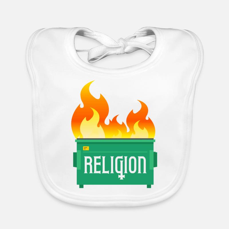 Religion Dumpster Fire Organic Baby Bibs