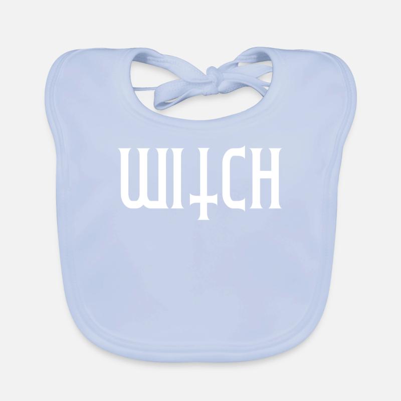 Witch Upside Down Cross Organic Baby Bibs