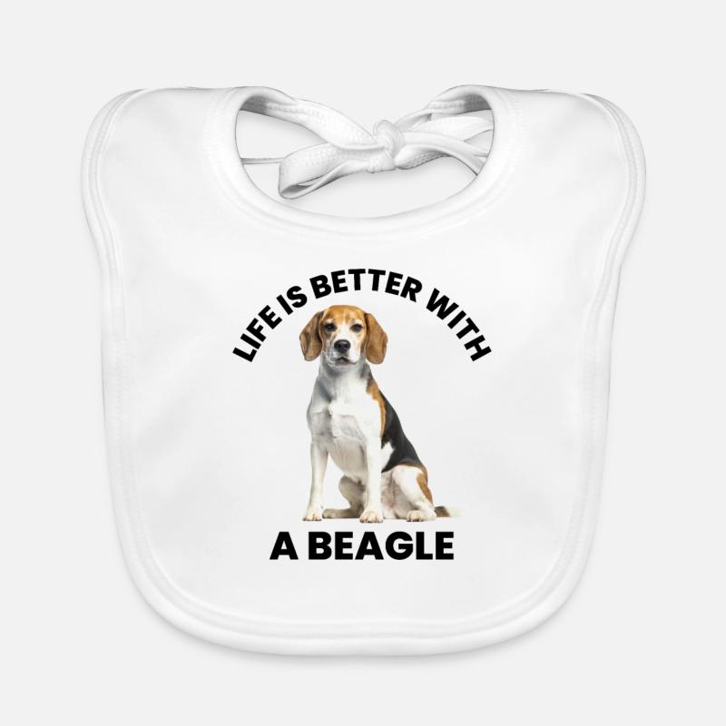 Conception de propriétaire de Beagle La vie est meilleure avec un Beagle Bavoir bio Bébé