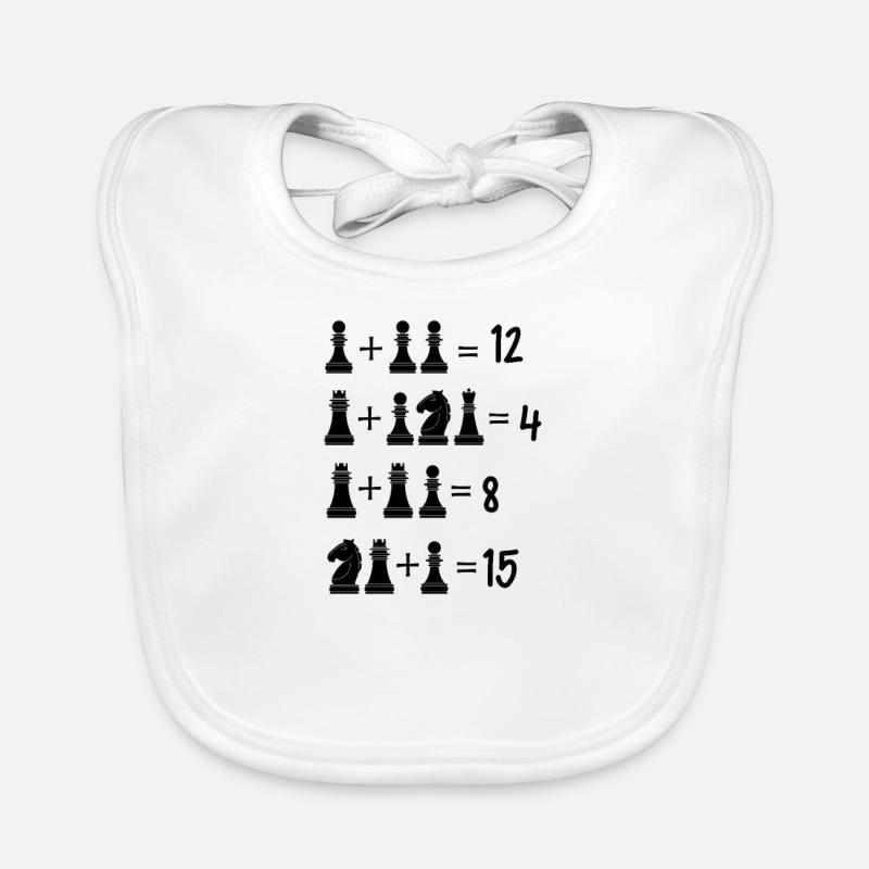 Funny Chess Brain Teaser arithmetic Task Chess Game Organic Baby Bibs