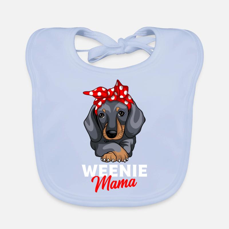 Dackel Mama Hundemotiv Geschenk Baby Bio-Lätzchen