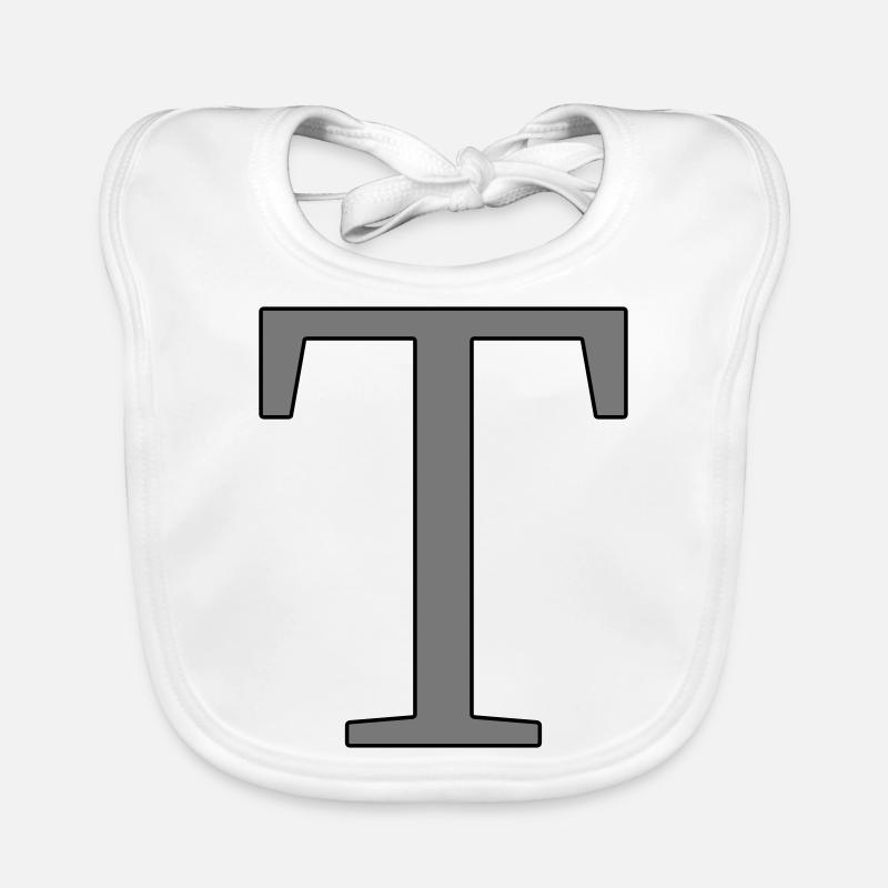 Buchstabe T Anfangsbuchstabe Baby Bio-Lätzchen