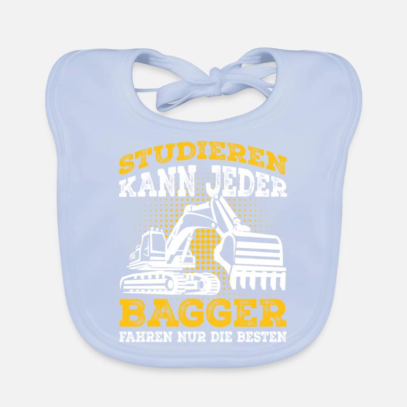 Baggerfahrer Sprüche Bagger Geschenk Baby Bio-Lätzchen