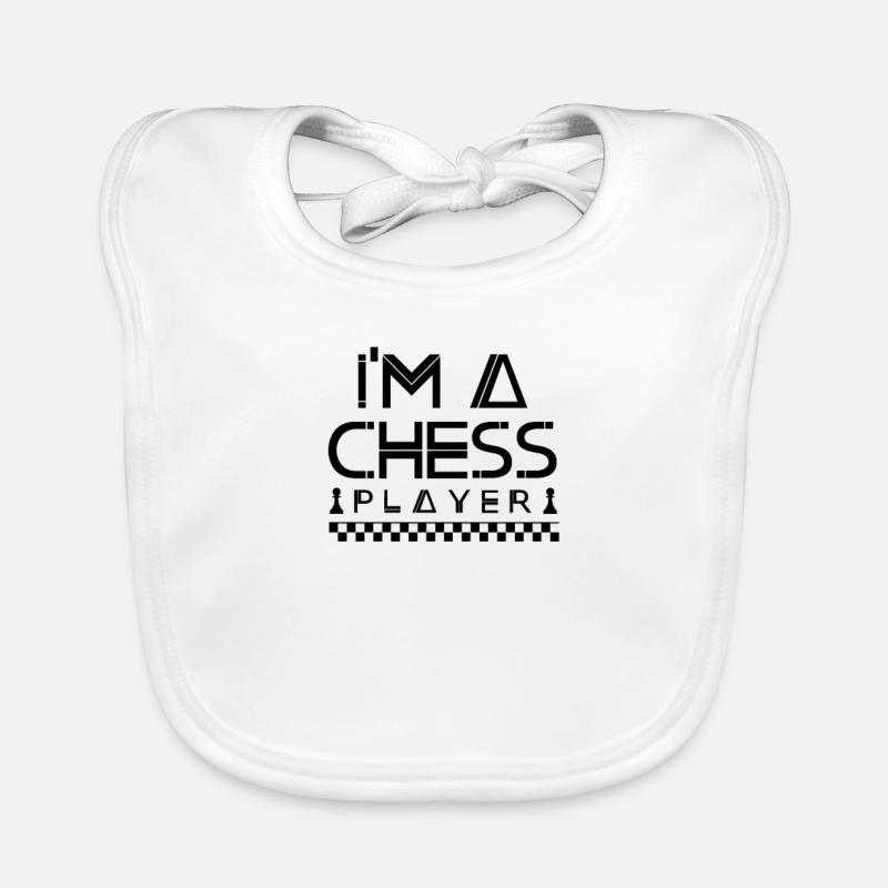 Ich bin ein Schach Spieler Spielen Schachspieler Baby Bio-Lätzchen