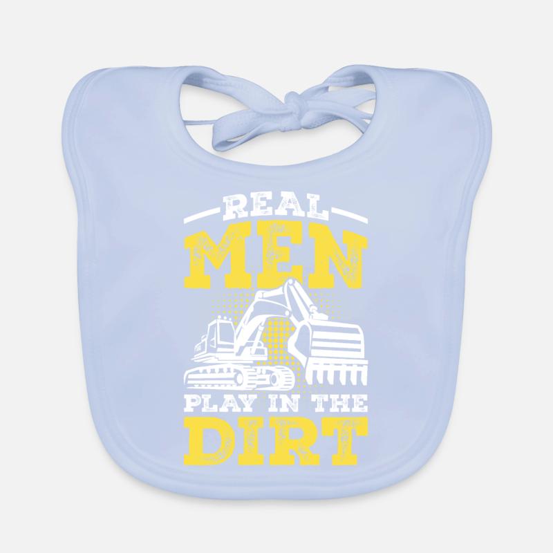 Baggerfahrer Spruch Geschenk Baby Bio-Lätzchen