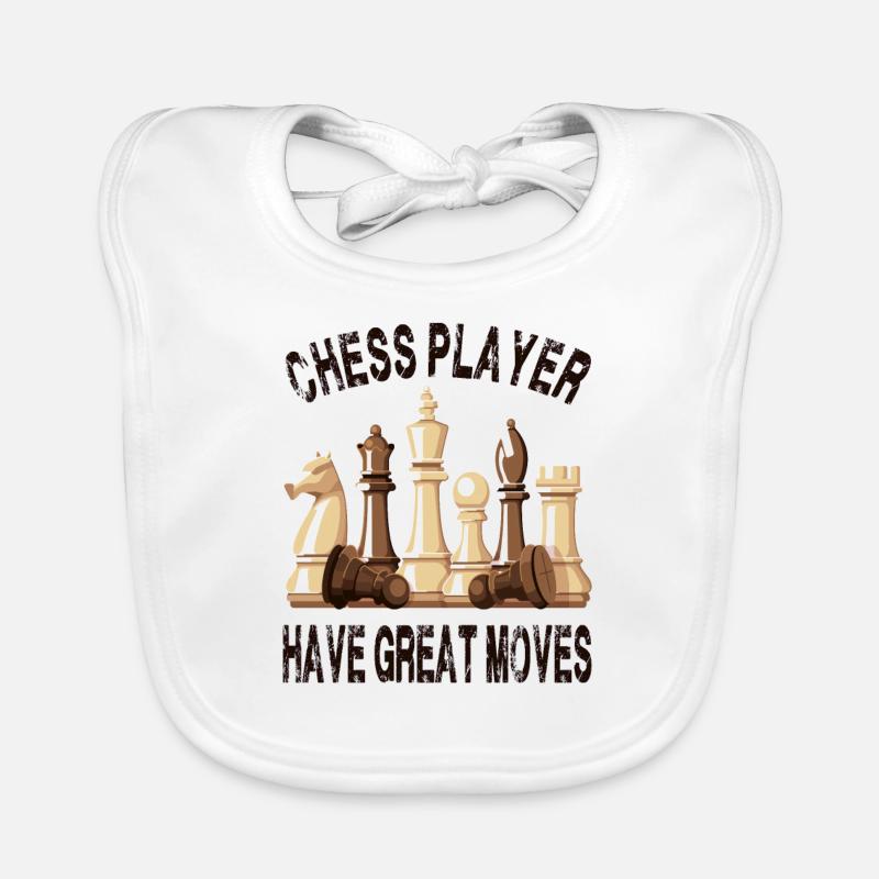 Jeu d'échecs pièce d'échecs cadeau de jeu d'échecs Bavoir bio Bébé