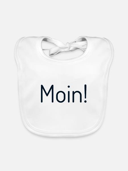 Moin - Baby Bio-Lätzchen - Weiß - Vorne