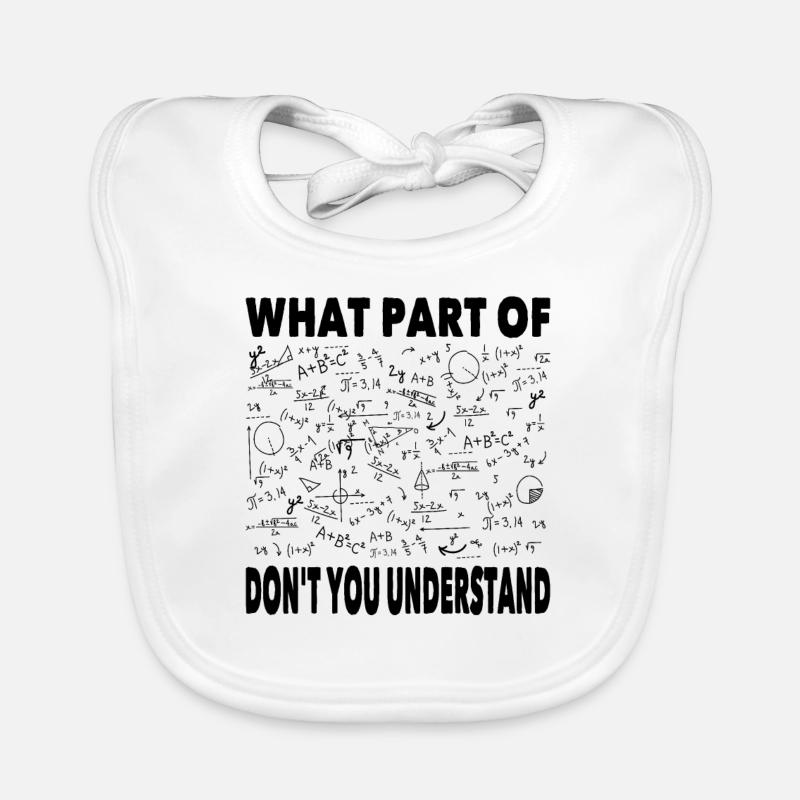 Cadeau de mathématicien arithmétique mathématique Bavoir bio Bébé