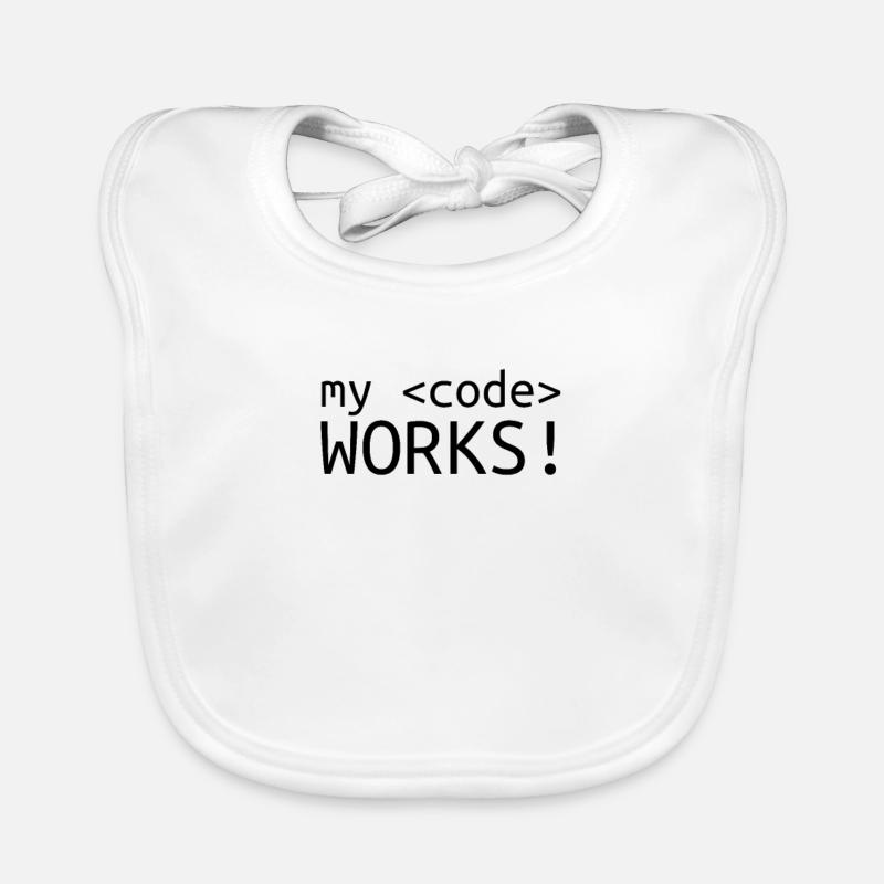 Mein Code funktioniert Programmieren Informatik Baby Bio-Lätzchen