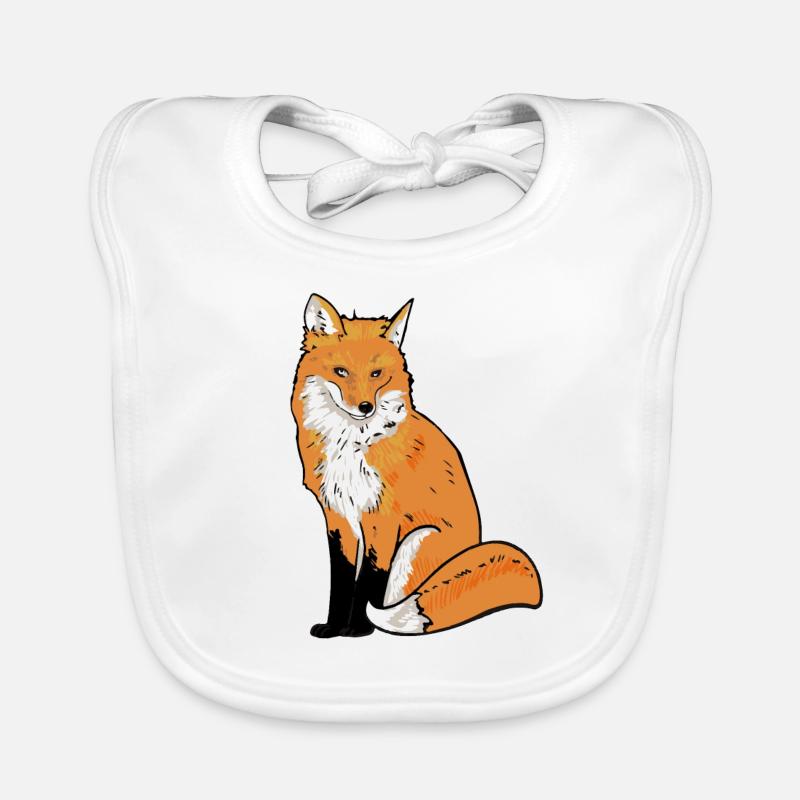 Illustration de renard Bavoir bio Bébé