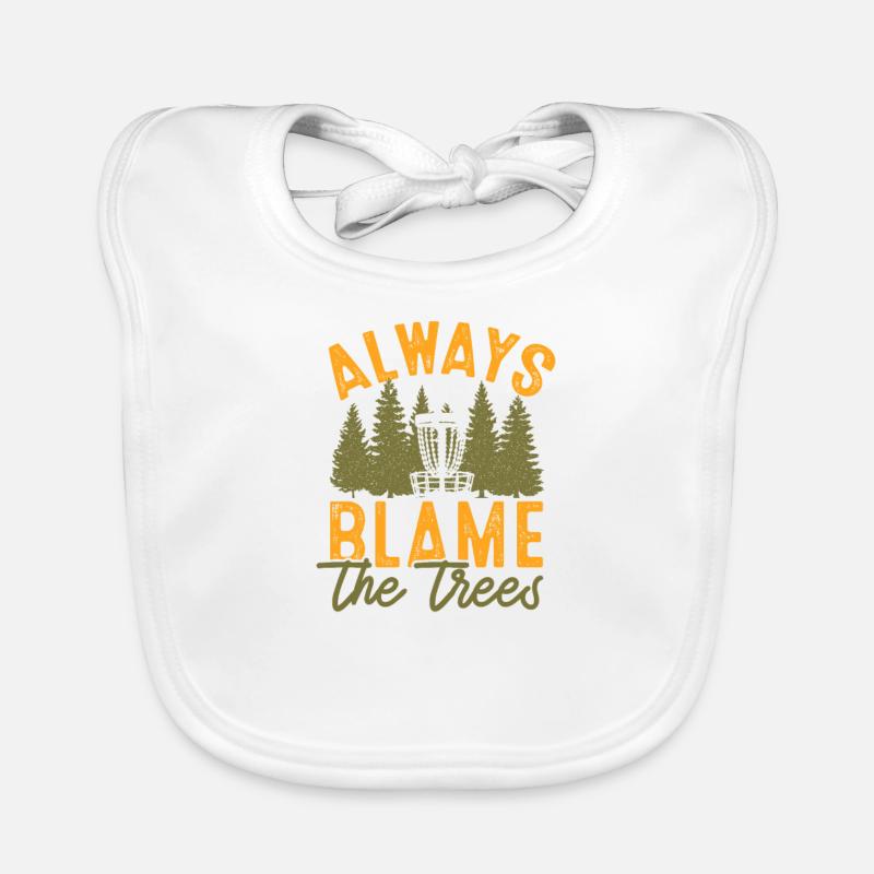 Disc Golf Always Blame The Tree Frisbee Geschenk Baby Bio-Lätzchen