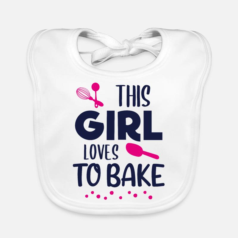 Backen Mädchen Spruch Bäckerin Bäckerei Geschenk Baby Bio-Lätzchen