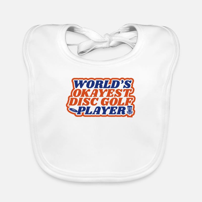 Discgolfer World Okayest Disc Golf Player Gift Organic Baby Bibs