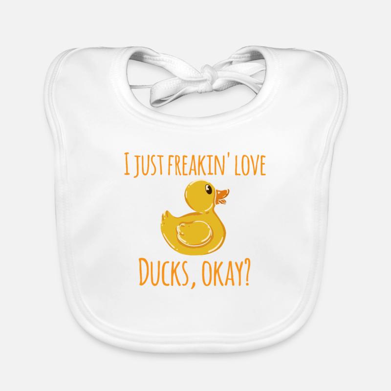 I just love ducks - duck lover bath duck Organic Baby Bibs